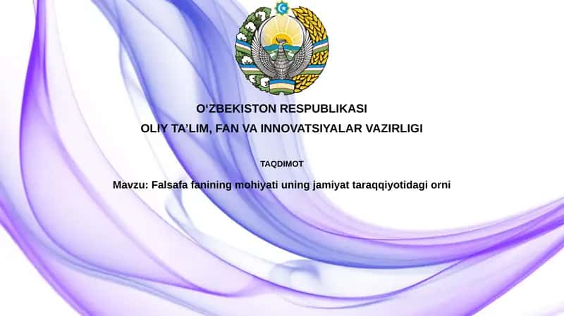 Falsafa mohiyati va jamiyat taraqqiyotida tutgan o'rni 1