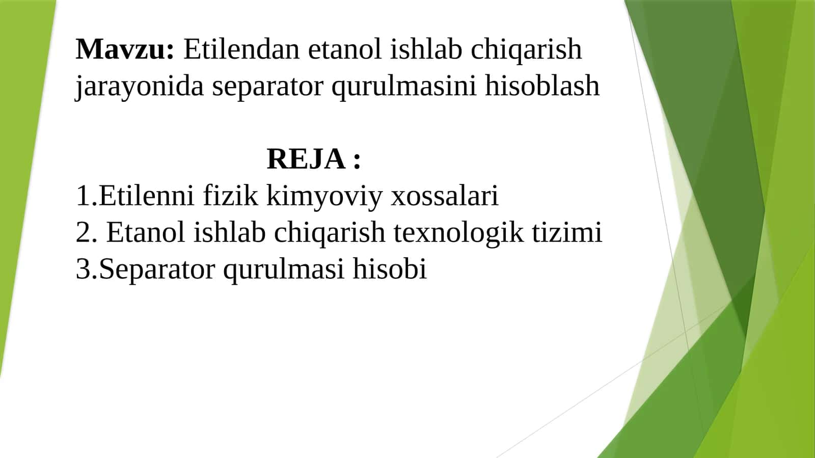Etilendanetanolishlabchiqarishjarayonidaseparatorqurulmasinihisoblash 1