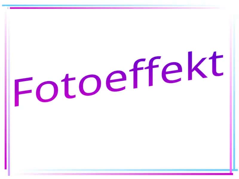 Fotoeffekt 1