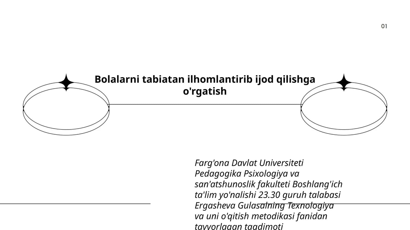 Texnologiya va uni o'qitish metodikasi 1