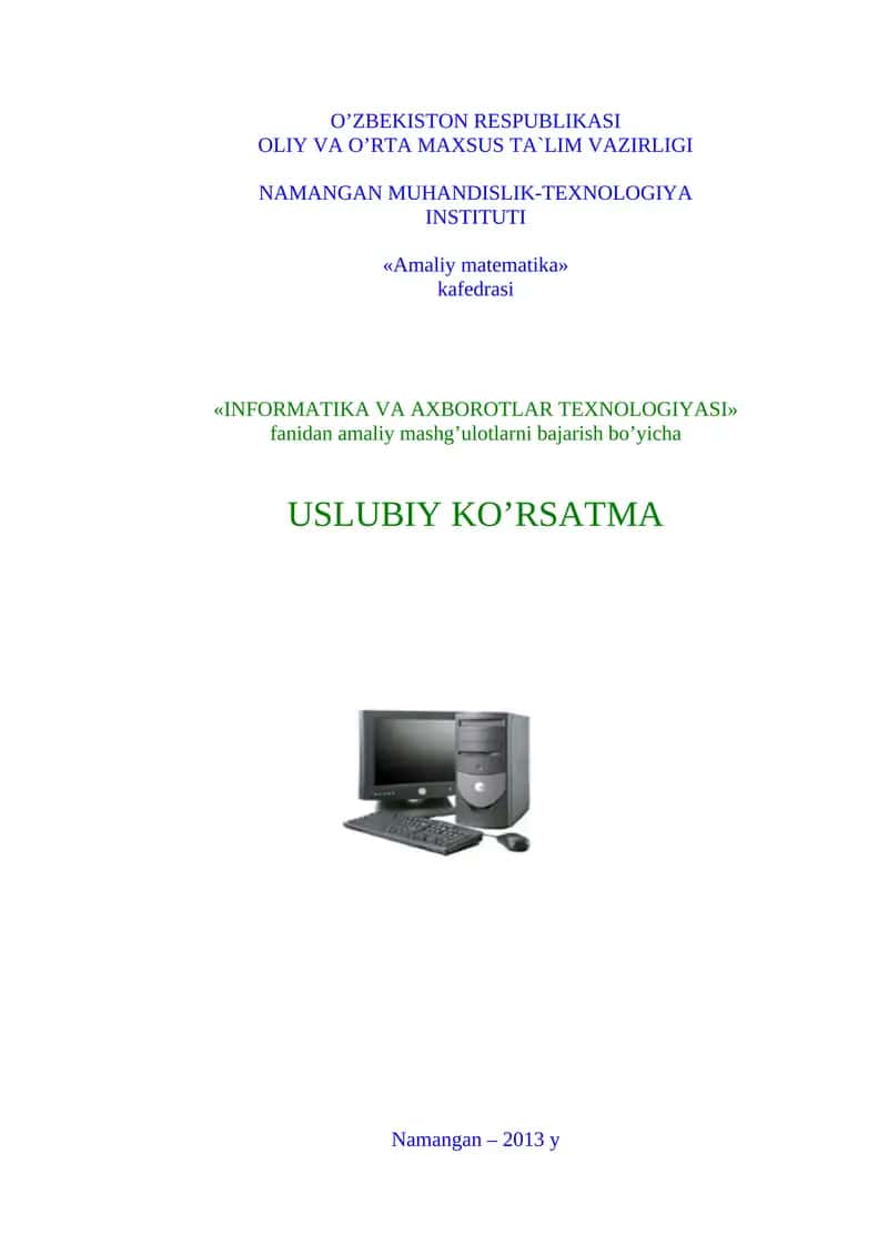 Amaliy matematika 1