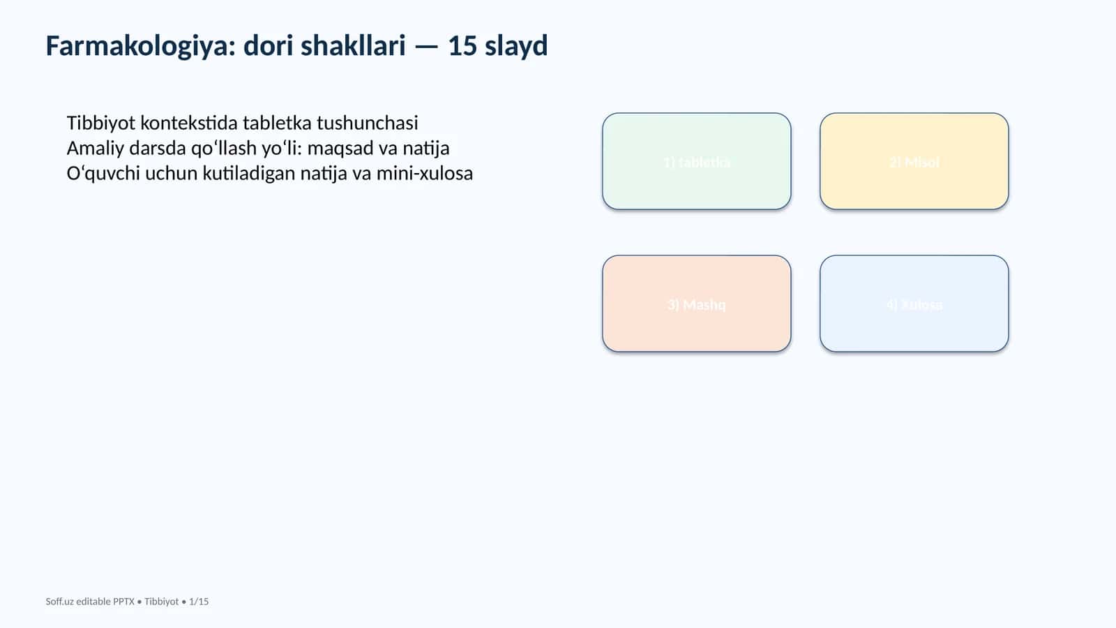 Dori shakllari — 15 slayd 1