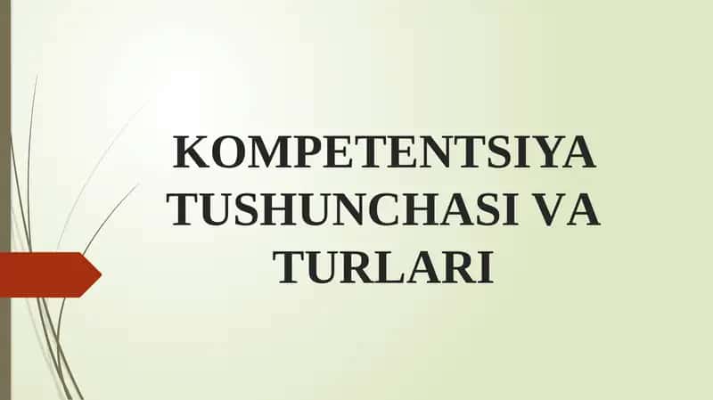 KOMPETENTSIYA TUSHUNCHАSI VАTURLАRI 1