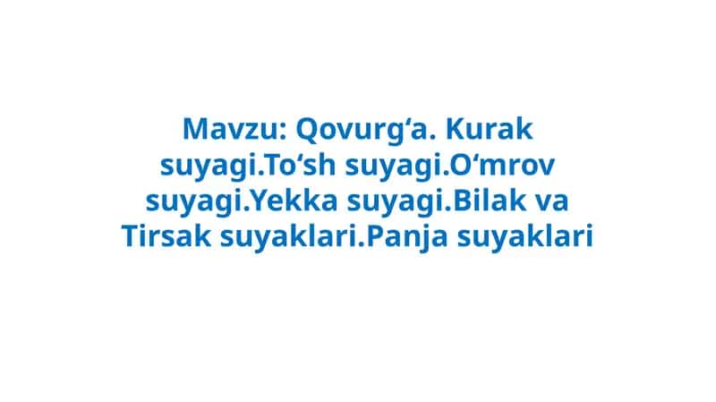 Qovurg‘alar 1