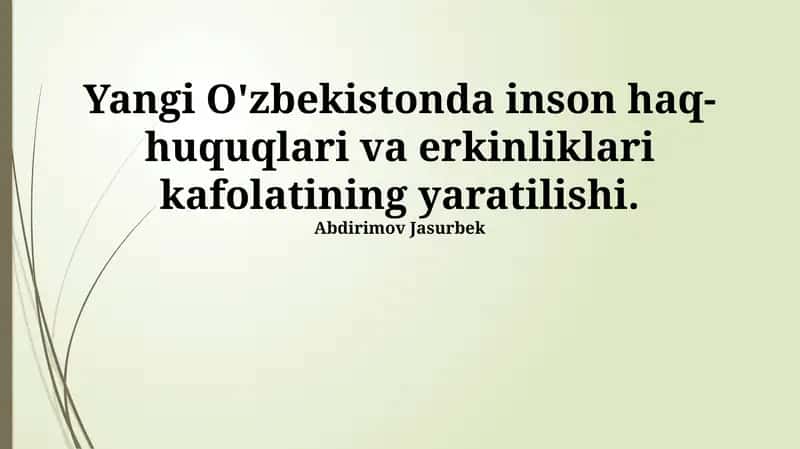 Konstitutsiyaviy islohotlar va inson huquqlari 1