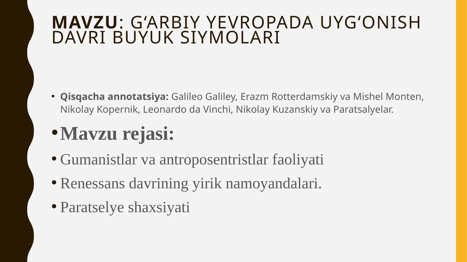 G‘arbiy Yevropada Uyg‘onish davribuyuksiymolari 1