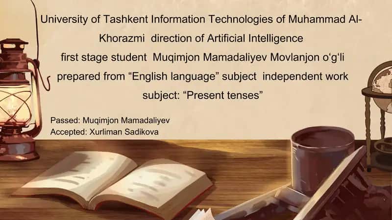 Independent work on English language 1
