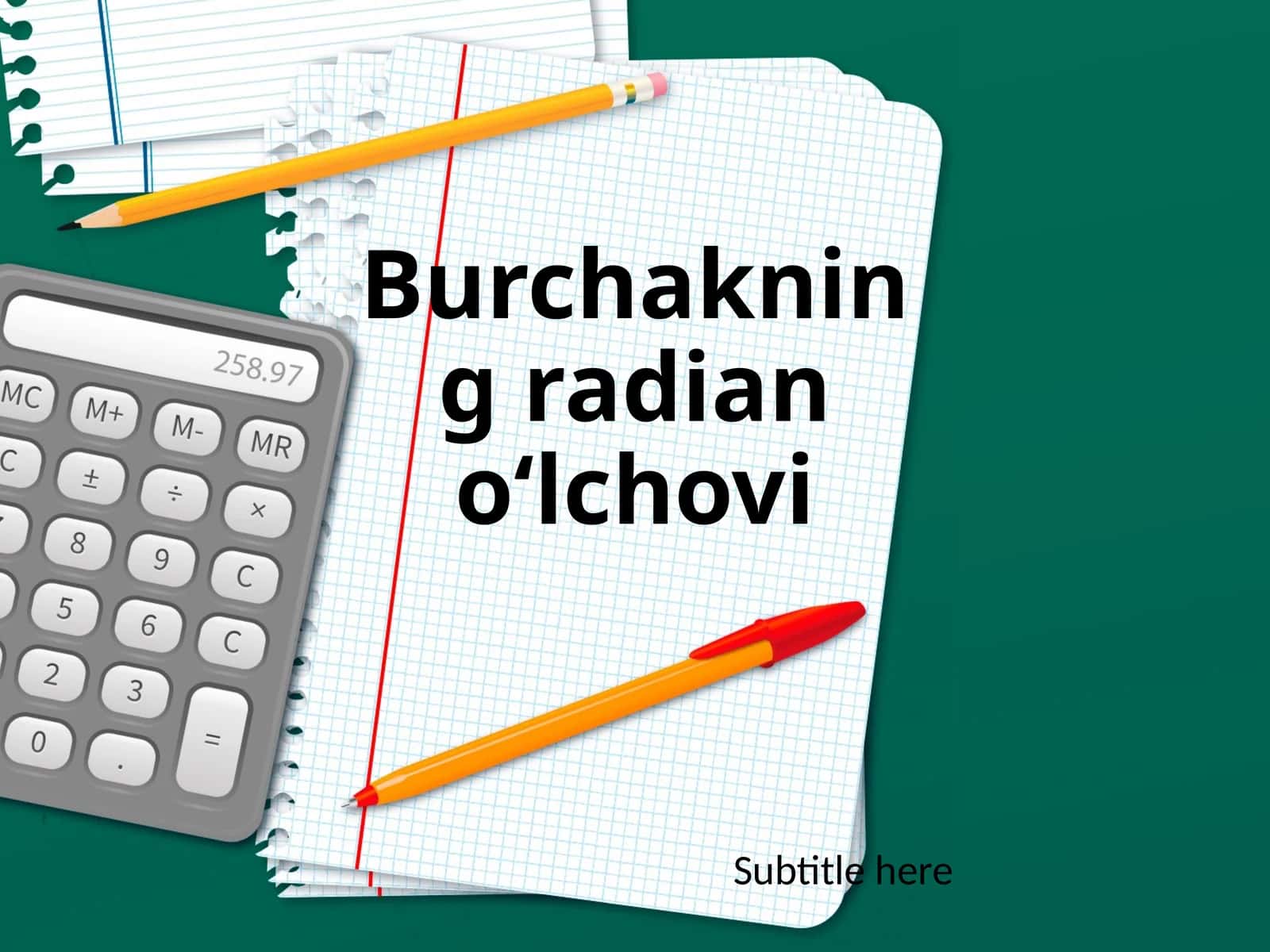 9-sinf Burchakning radian o'lchovi 1