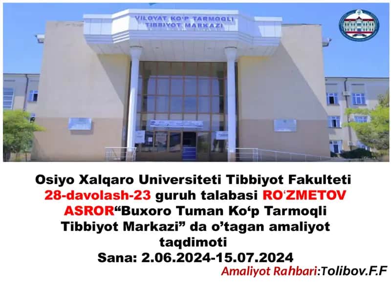 Osiyo Xalqaro Universiteti Tibbiyot Fakulteti 1