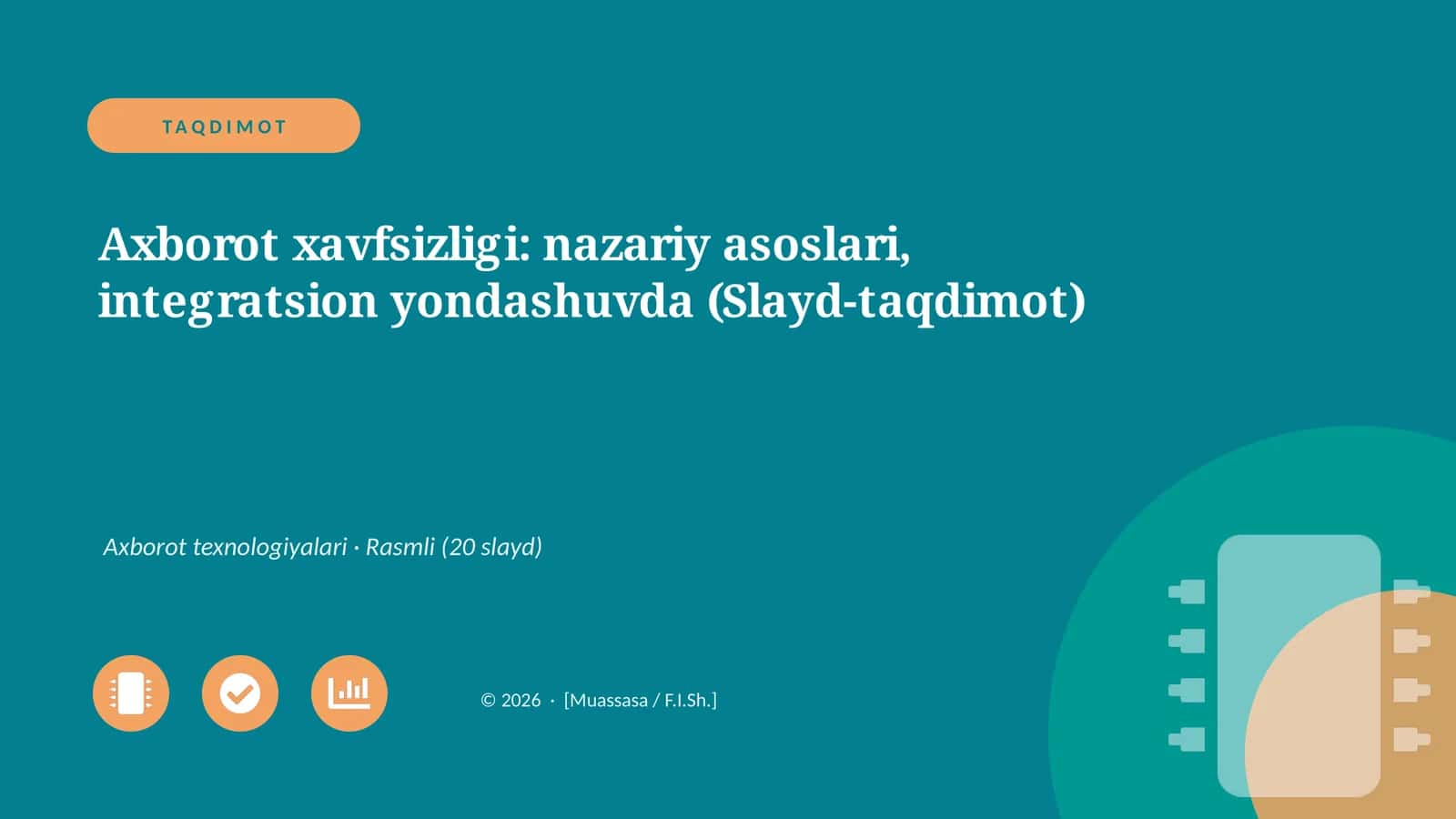 Axborot xavfsizligi: nazariy asoslari, integratsion yondashuvda 1