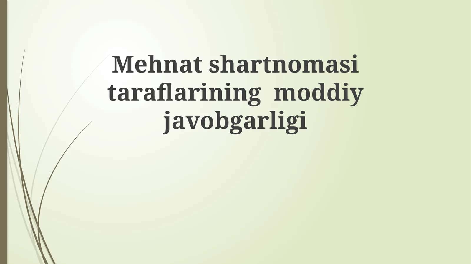 Mehnatshartnomasitaraflariningmoddiyjavobgarligi 1