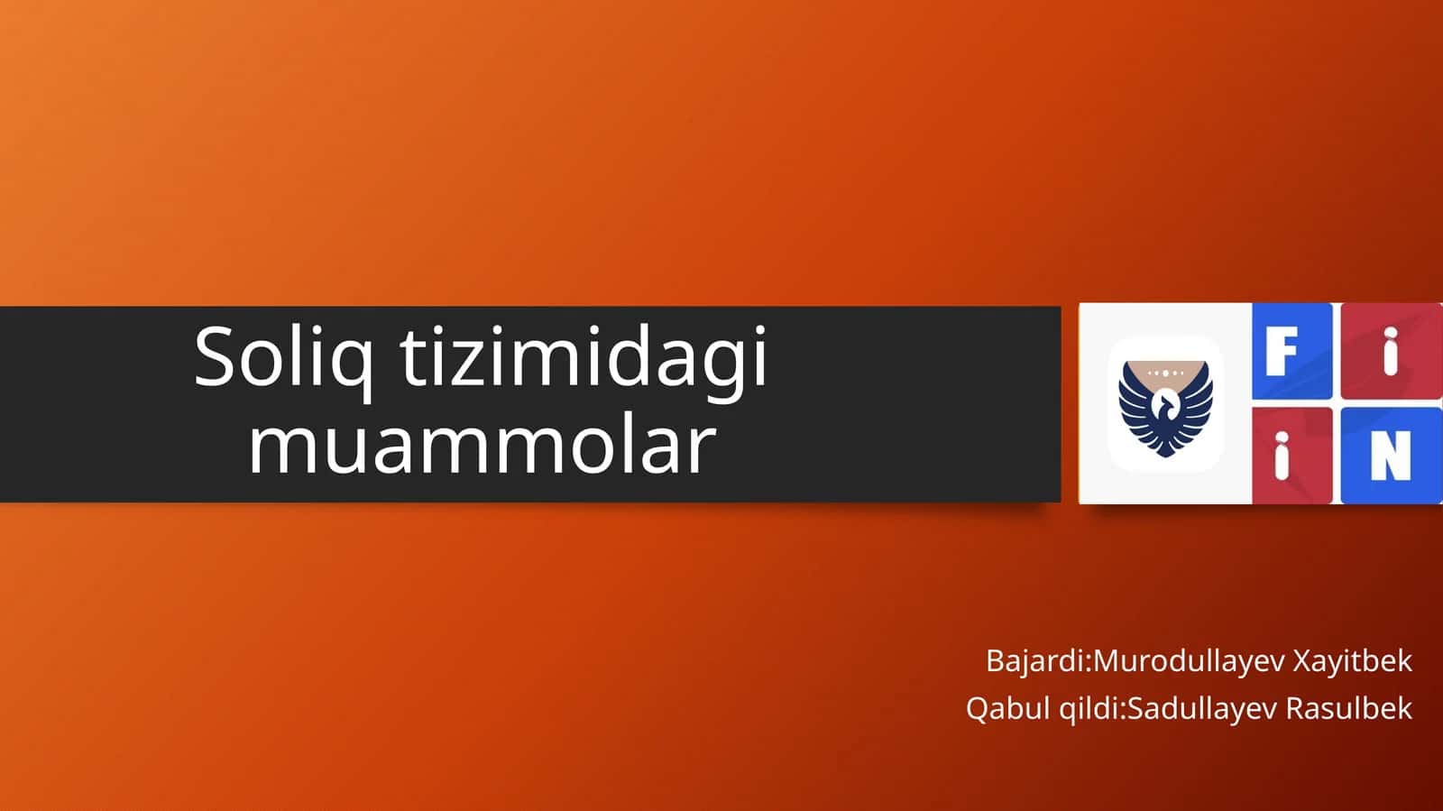 Soliq tizimidagi muammolar 1