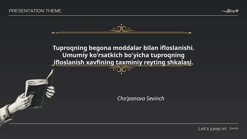 Tuproqning begona moddalar bilan ifloslanishi 1