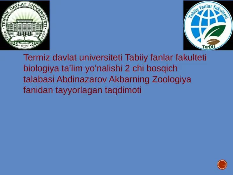 Oʻzbekistonda zoologik tadqiqotlarning rivojlanishi 1