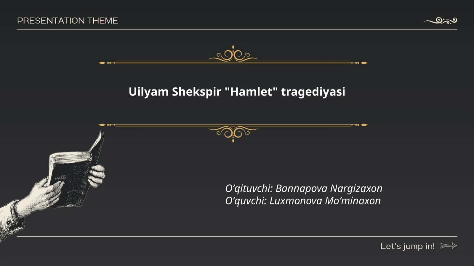 Uilyam Shekspir "Hamlet" tragediyasi 1