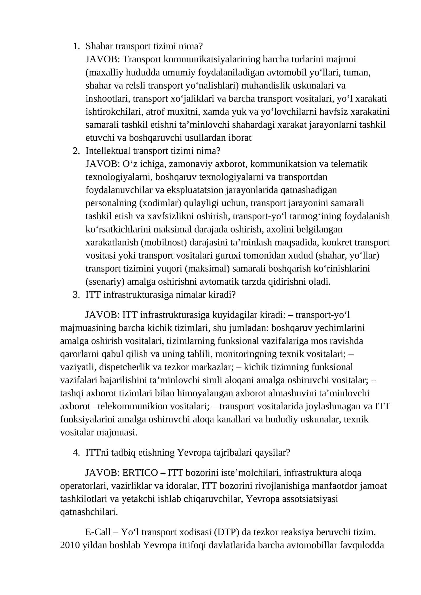 Shahar transport tizimi 1