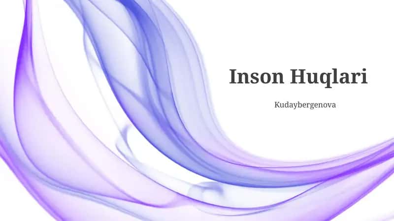 Inson Huqlari 1