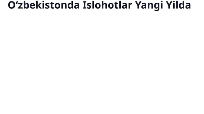 Oʻzbekistonda Iqtisodiy Islohotlar 1