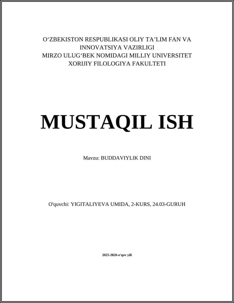 BUDDAVIYLIK DINI 1