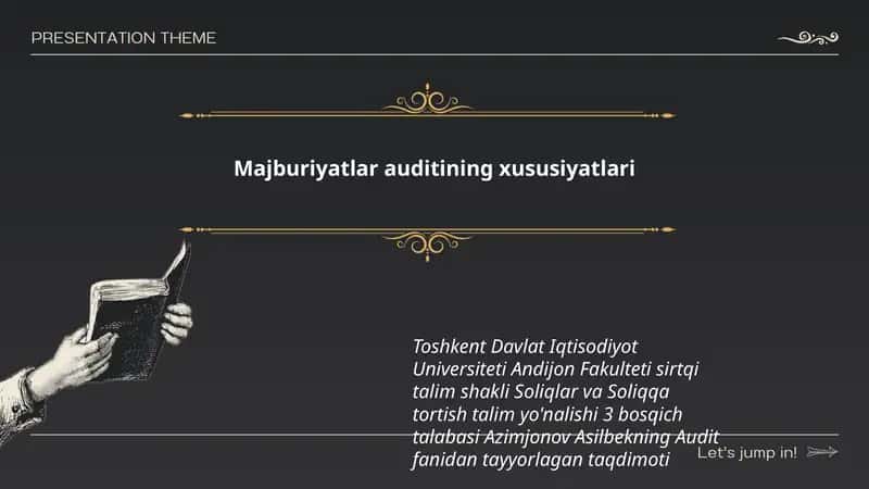Majburiyatlar auditining xususiyatlari 1