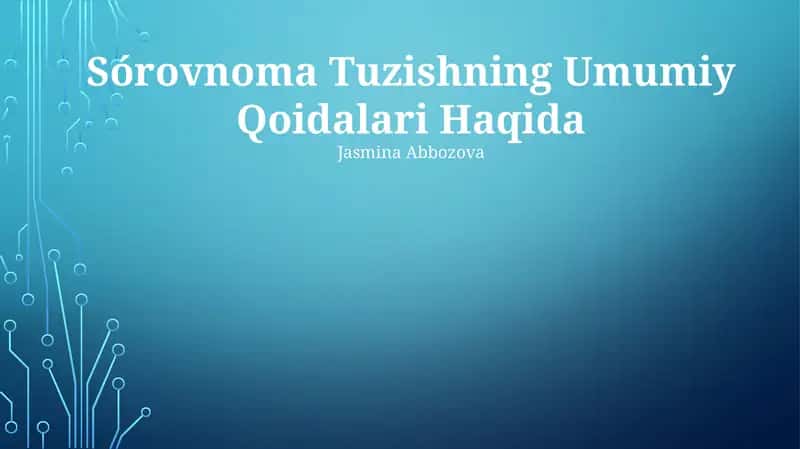 Avtotransport vositalarini boshqarish qoidalari va qoidalariga kirish 1
