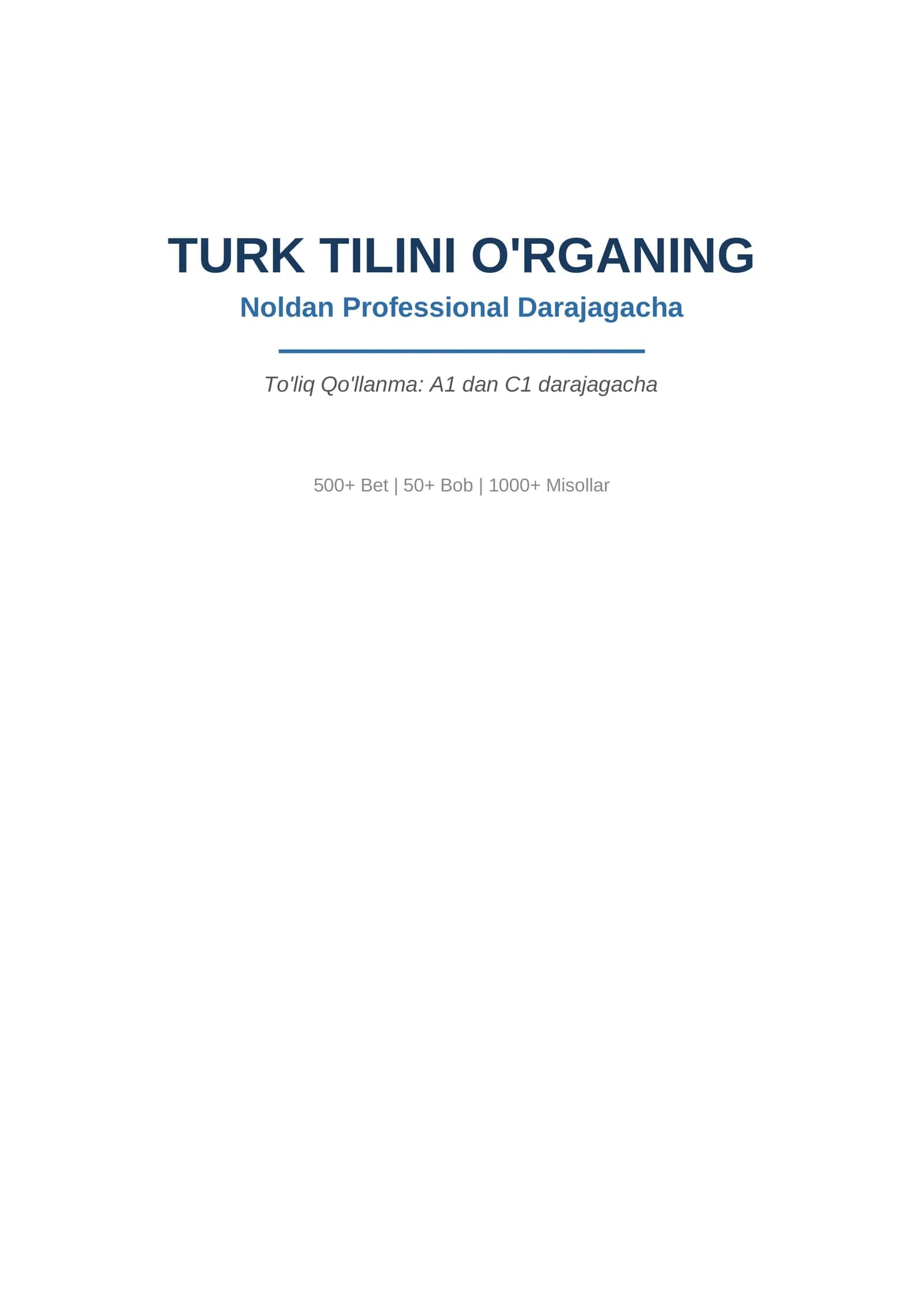 TURK TILINI O'RGANING 1