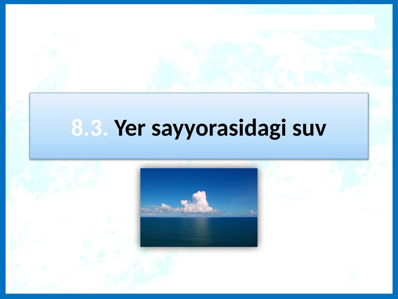 Yersayyorasidagi suv 1