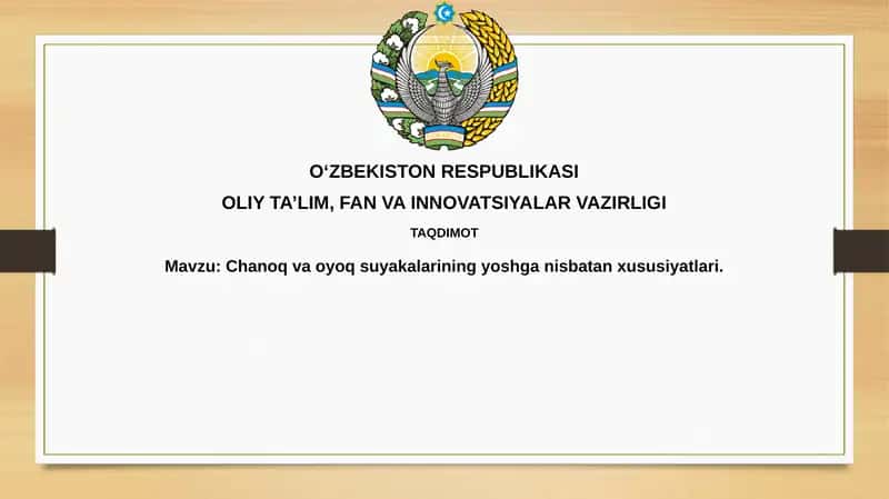 Chanoq va oyoq suyakalarining yoshganisbatan xususiyatlari 1