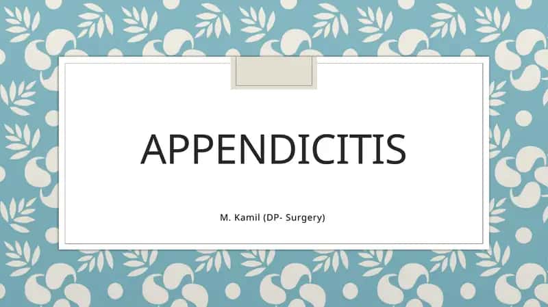 Appendicitis 1