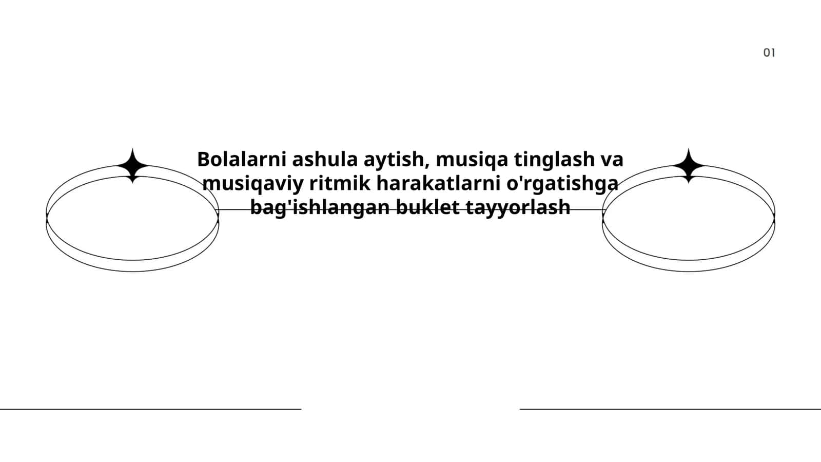 Bolalarni ashula aytish, musiqa tinglash va musiqaviy ritmik harakatlarni o'rgatishga bag'ishlangan buklet tayyorlash 1