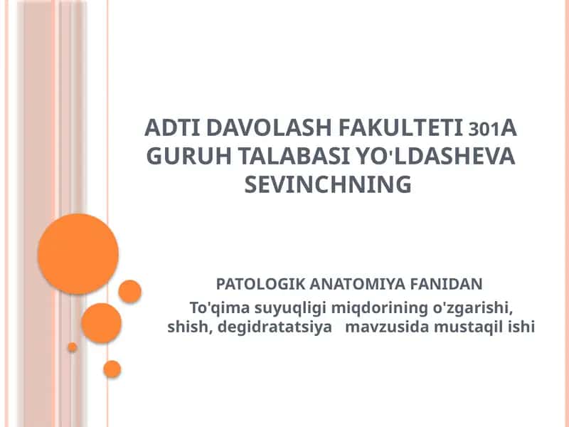PATOLOGIK ANATOMIYA FANI 1