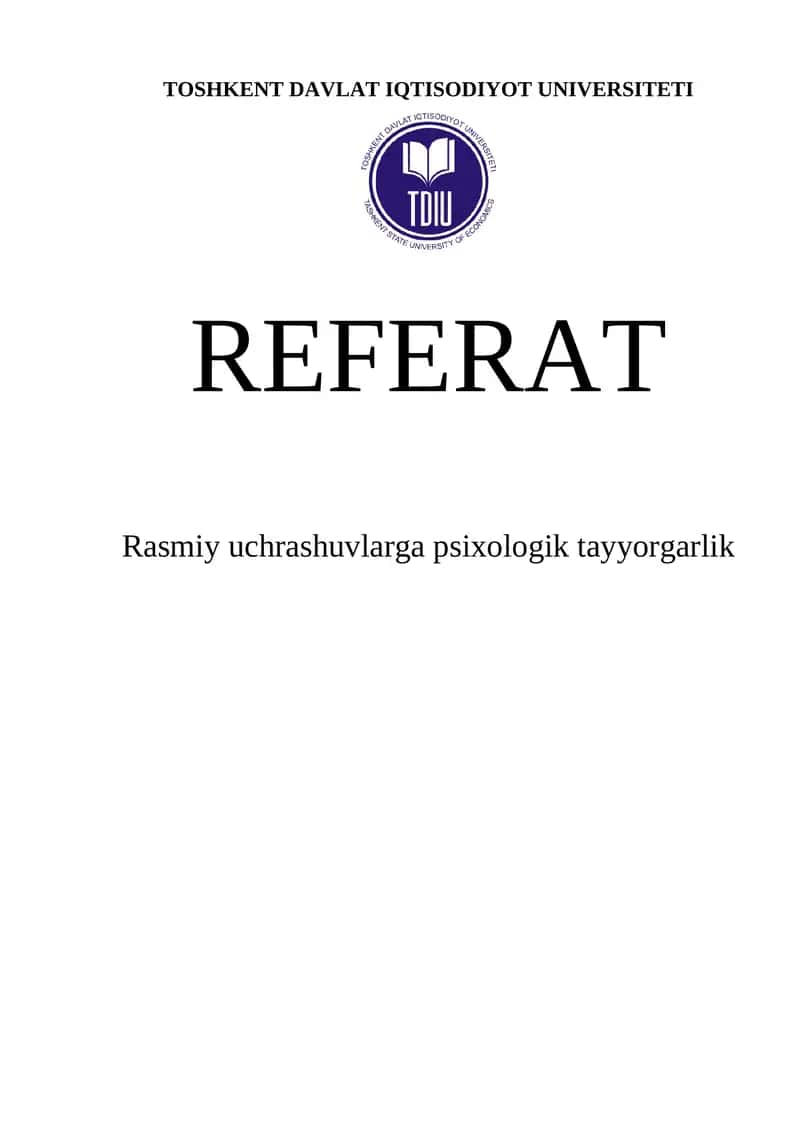 Rasmiy uchrashuvlarga psixologik tayyorgarlik 1