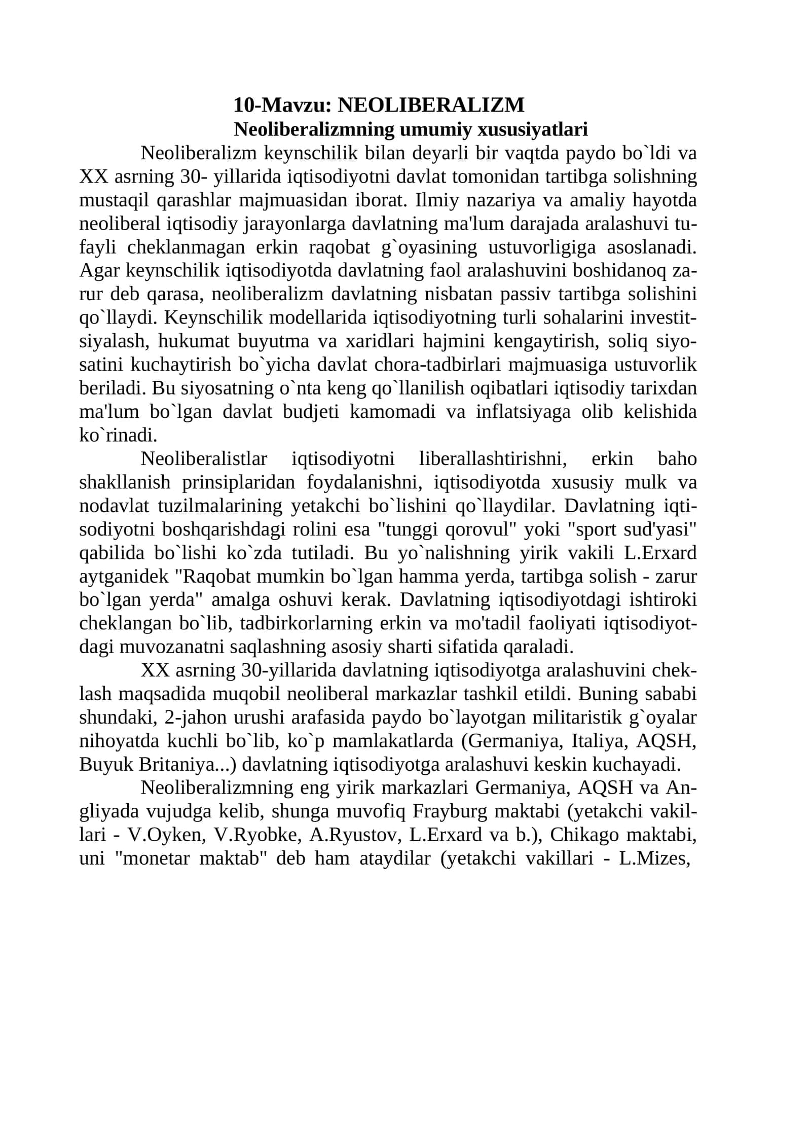 NEOLIBERALIZM 1
