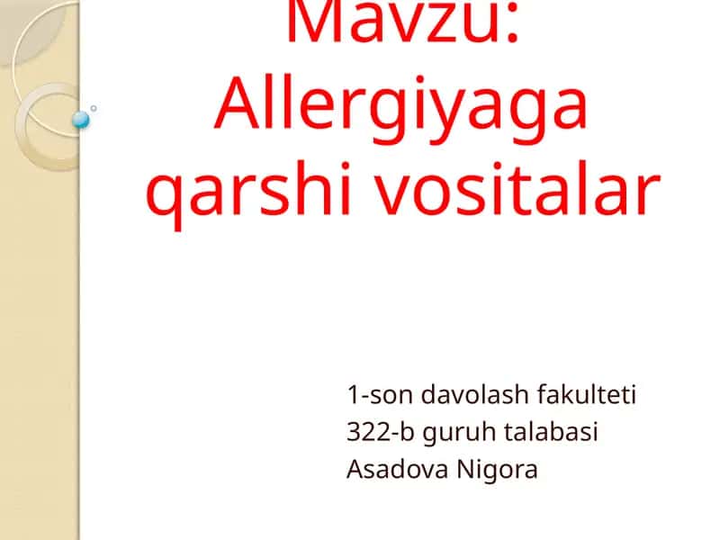 allergiyaga qarshi vositalar 1