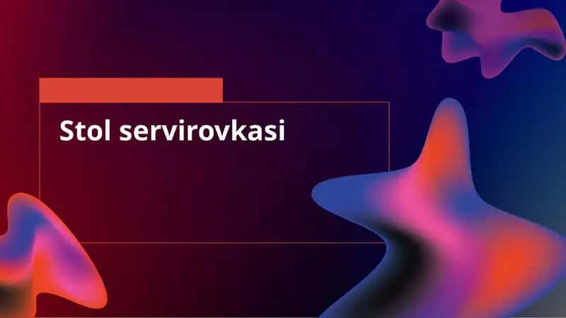 Stol servirovkasi 1