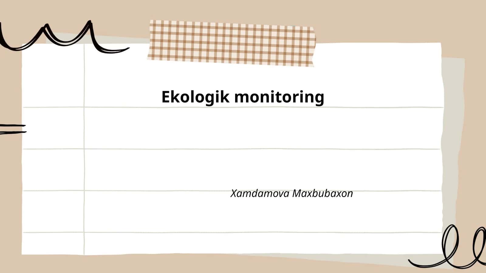 Ekologik monitoring 1