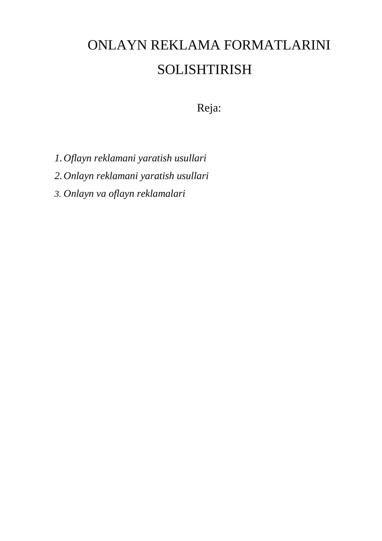 Oflayn va onlayn reklama xar doim birga 1