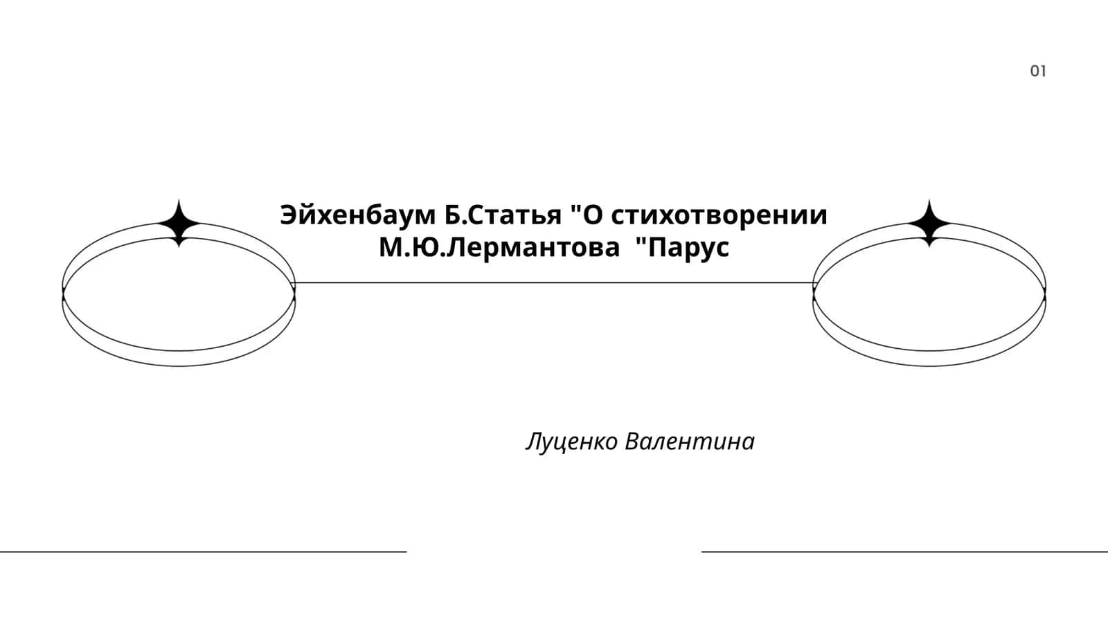 Статья "О стихотворении М.Ю.Лермантова "Парус" 1