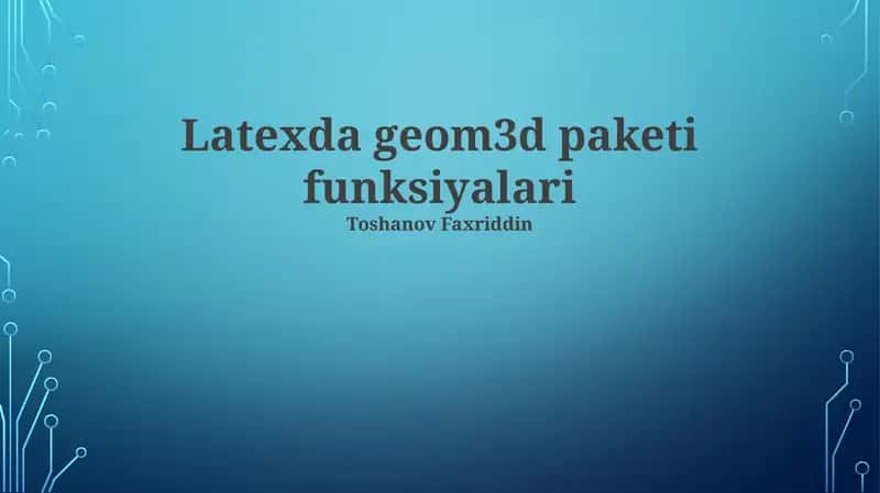 Latexda geom3d paketi 1