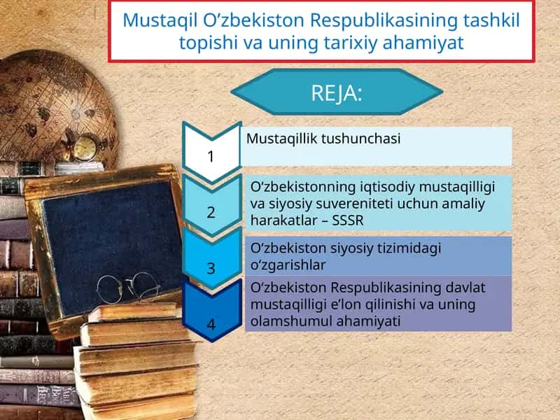 O‘zbekiston Respublikasining Tashkil Topishi va uning Tarixiy ahamiyati 1