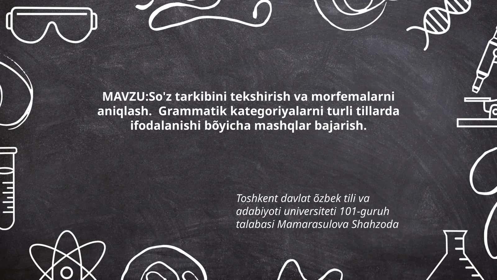 So'z tarkibini tekshirish va morfemalarni aniqlash 1