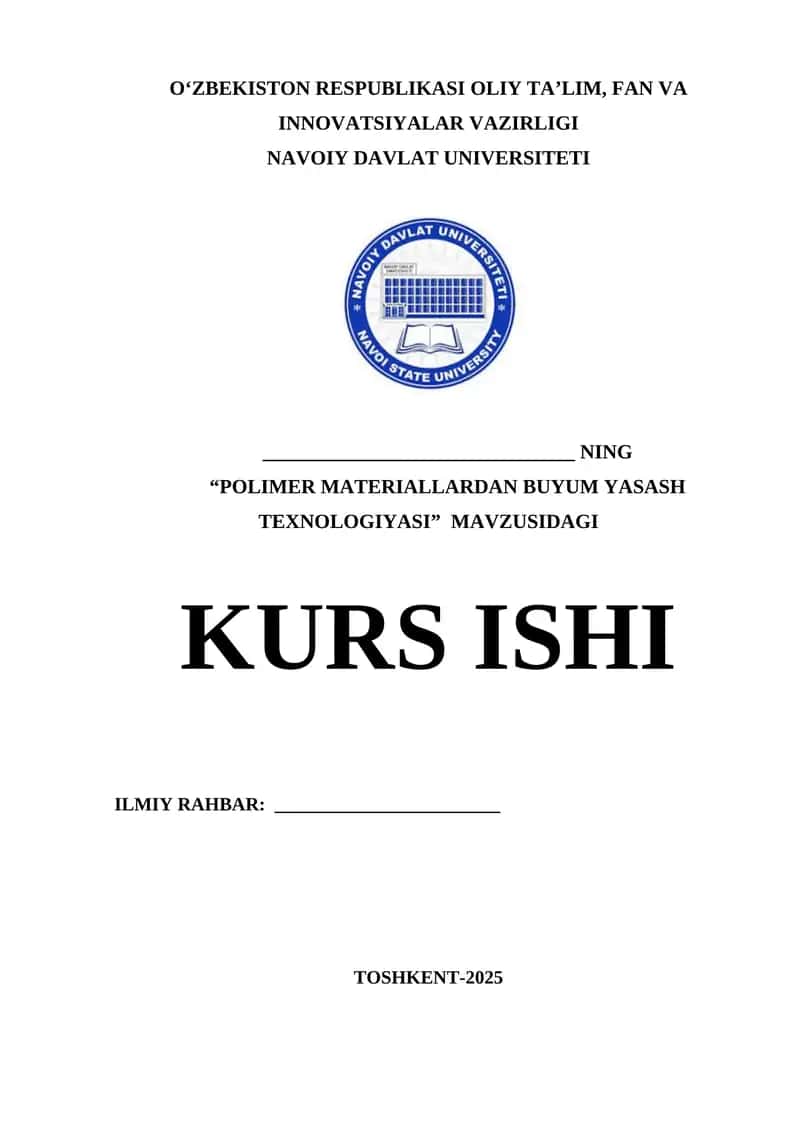 Polimer Materiallardan Buyum Yasash Texnologiyasi 1