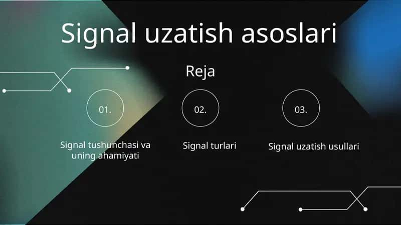 Signal uzatish asoslari 1