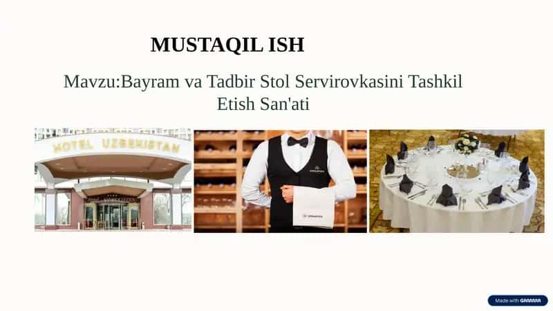 Bayram va Tadbir Stol Servirovkasini Tashkil Etish San'ati 1