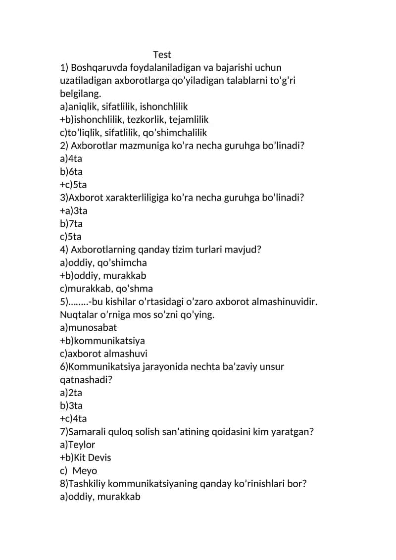 Kommunikatsiyalar nazariyasi 1