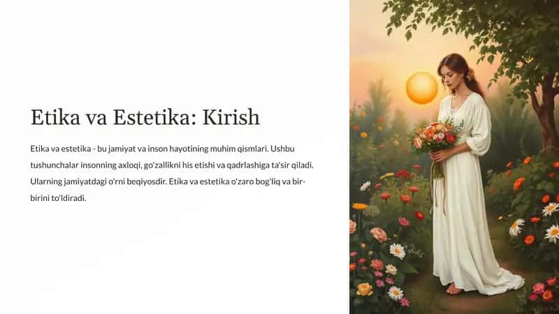 Etika va Estetika: Kirish 1