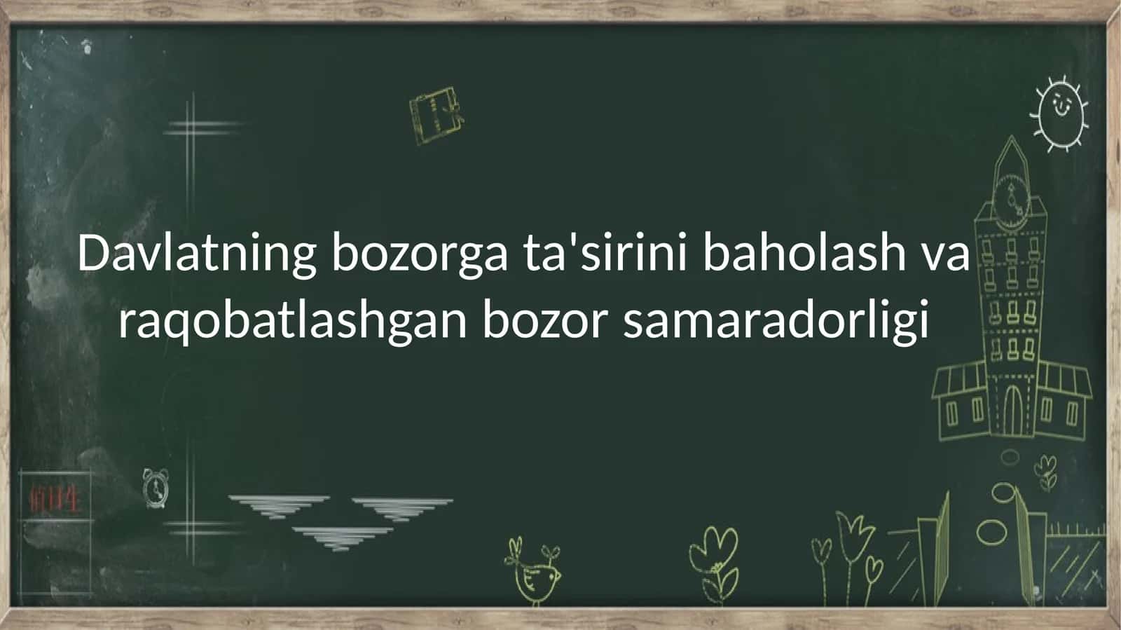 Bozor samaradorligi 1