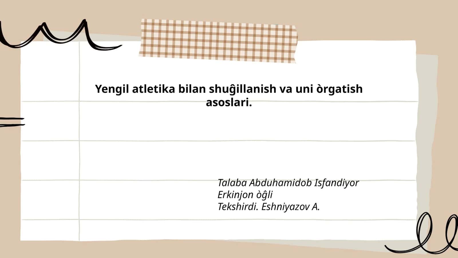 Yengil atletika bilan shuĝillanish va uni òrgatish asoslari 1