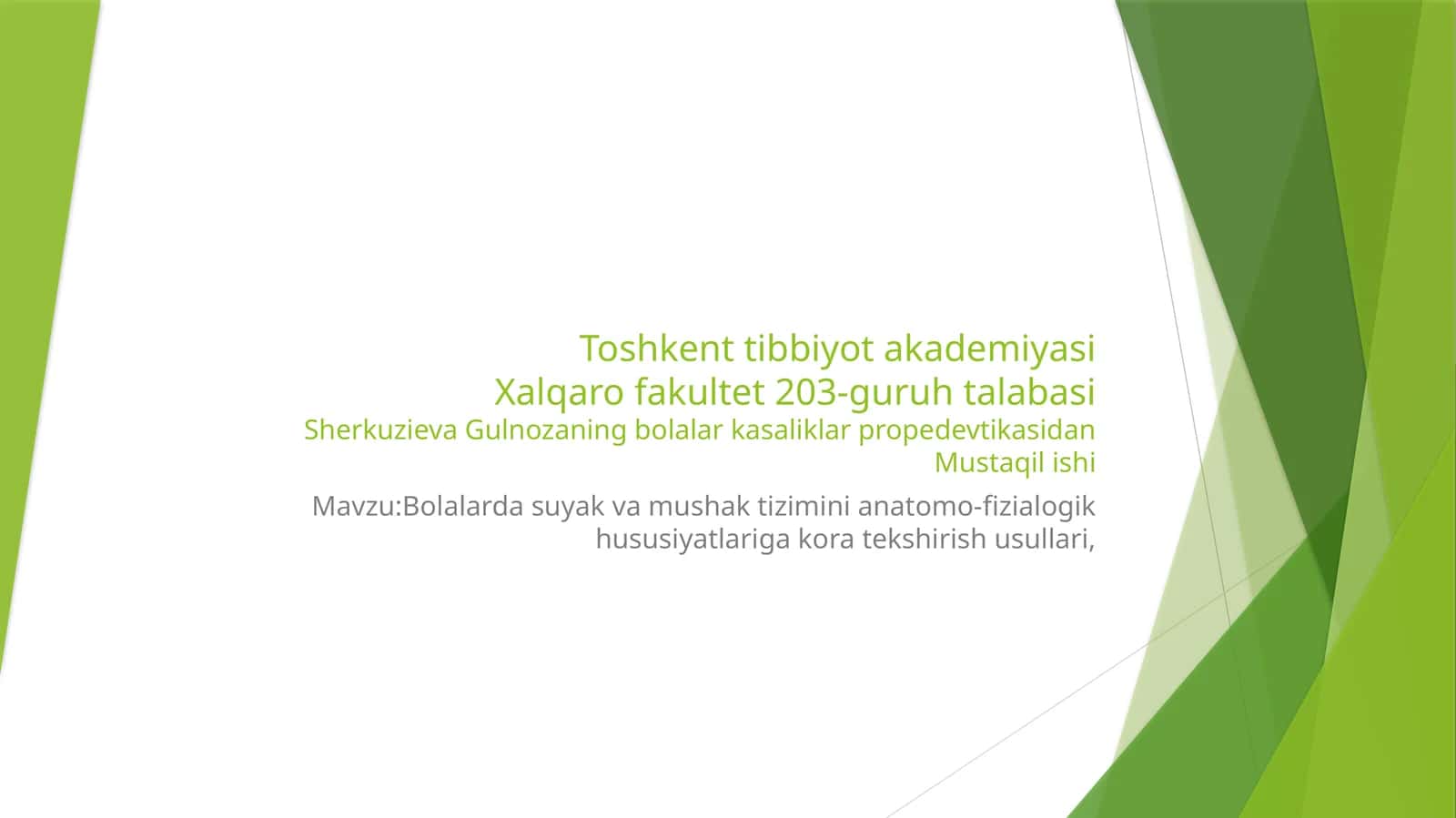 Bolalarda suyak va mushak tizimi embriongez 1
