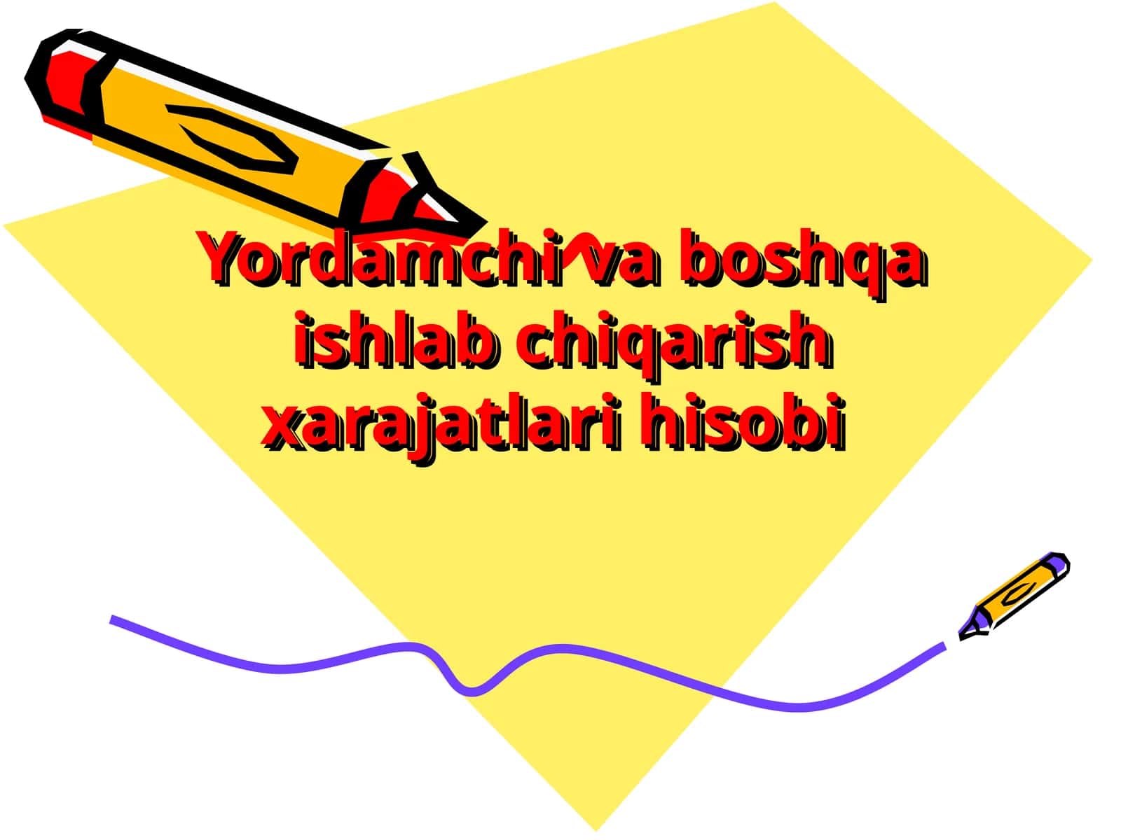 Yordamchi va boshqa ishlab chiqarish xarajatlari hisobi 1
